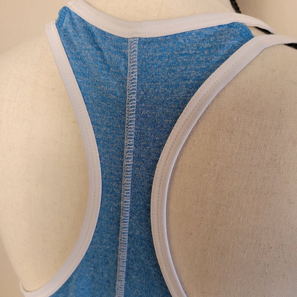 Champion Womens Racerback Tank Top Small Blue White Sleeveless Athletic - Picture 5 of 6